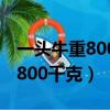 一頭牛重800千克一座橋承重700（一頭牛重800千克）