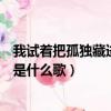 我試著把孤獨藏進耳機是什么歌曲（我試著把孤獨藏進耳機是什么歌）