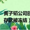 黃子韜公司回應存款被凍結（黃子韜公司回應存款被凍結）