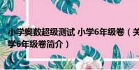 小學奧數超級測試 小學6年級卷(關于小學奧數超級測試 小學6年級卷簡介)