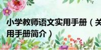 小學教師語文實用手冊(關于小學教師語文實用手冊簡介)