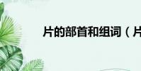 片的部首和組詞(片的部首)