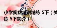 小學奧數精講精練 5下(關于小學奧數精講精練 5下簡介)