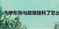 大學形勢與政策掛科了怎么辦(掛科了怎么辦)