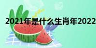 2021年是什么生肖年2022年是什么生肖年