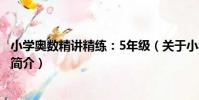 小學奧數精講精練:5年級(關于小學奧數精講精練:5年級簡介)