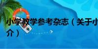 小學教學參考雜志(關于小學教學參考雜志簡介)