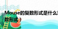 Mouse的復數形式是什么意思(mouse的復數形式)