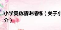 小學奧數精講精練(關于小學奧數精講精練簡介)