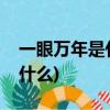 一眼萬年是什么意思(驚鴻一瞥一眼萬年是指什么)