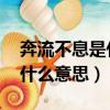 奔流不息是什么意思 百度網盤（奔流不息是什么意思）