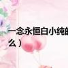 一念永恒白小純的本命之靈是什么（白小純的本命之靈是什么）