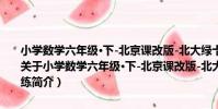 小學數學六年級·下-北京課改版-北大綠卡-新課標教材課時同步講練(關于小學數學六年級·下-北京課改版-北大綠卡-新課標教材課時同步講練簡介)