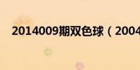 2014009期雙色球(2004009期雙色球)