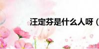 汪定芬是什么人呀(汪定芬)