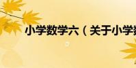 小學數學六(關于小學數學六簡介)