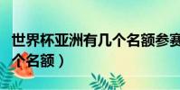 世界杯亞洲有幾個名額參賽(世界杯亞洲有幾個名額)