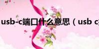 usb-c端口什么意思(usb c接口是什么意思)
