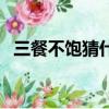 三餐不飽猜什么生肖（三餐不飽打一生肖）