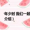 年少時 我們一起游戲愛情（關于年少時 我們一起游戲愛情介紹）