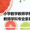 小學數學教師學科專業素養與課堂教學實踐（關于小學數學教師學科專業素養與課堂教學實踐簡介）