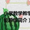 小學數學教學技能導練（關于小學數學教學技能導練簡介）