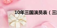 10年三國演員表(三國演員表)