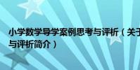 小學數學導學案例思考與評析(關于小學數學導學案例思考與評析簡介)