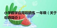 小學數學應用題精練 一年級(關于小學數學應用題精練 一年級簡介)