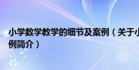 小學數學教學的細節及案例(關于小學數學教學的細節及案例簡介)