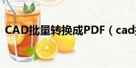 CAD批量轉換成PDF(cad批量轉換成pdf)