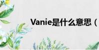 Vanie是什么意思(vanies)