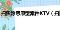 掃黑除惡原型案件KTV(掃黑除惡原型案件)
