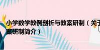 小學數學教例剖析與教案研制(關于小學數學教例剖析與教案研制簡介)