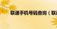 聯通手機號碼查詢(聯通查詢電話)