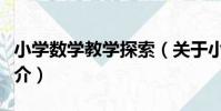 小學數學教學探索(關于小學數學教學探索簡介)