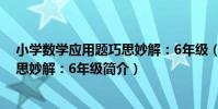 小學數學應用題巧思妙解:6年級(關于小學數學應用題巧思妙解:6年級簡介)
