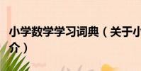 小學數學學習詞典(關于小學數學學習詞典簡介)