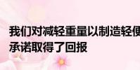我們對減輕重量以制造輕便高效的超級跑車的承諾取得了回報
