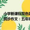 小學新課標雙色同步作文：五年級下（關于小學新課標雙色同步作文：五年級下簡介）