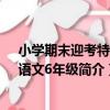 小學期末迎考特訓：語文6年級（關于小學期末迎考特訓：語文6年級簡介）