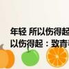 年輕 所以傷得起：致青春路上迷茫困惑的你（關于年輕 所以傷得起：致青春路上迷茫困惑的你介紹）
