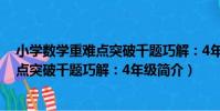 小學數學重難點突破千題巧解:4年級(關于小學數學重難點突破千題巧解:4年級簡介)