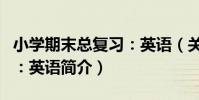 小學期末總復習:英語(關于小學期末總復習:英語簡介)