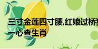 三寸金蓮四寸腰,紅娘過橋狗雞隨,萬民五體統一心查生肖