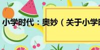 小學時代:奧妙(關于小學時代:奧妙簡介)