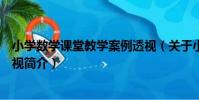 小學數學課堂教學案例透視(關于小學數學課堂教學案例透視簡介)