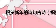 祝賀新年的詩句古詩(祝賀新年的詩句)