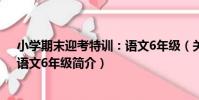 小學期末迎考特訓:語文6年級(關于小學期末迎考特訓:語文6年級簡介)