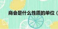 商會是什么性質的單位(商會是什么)
